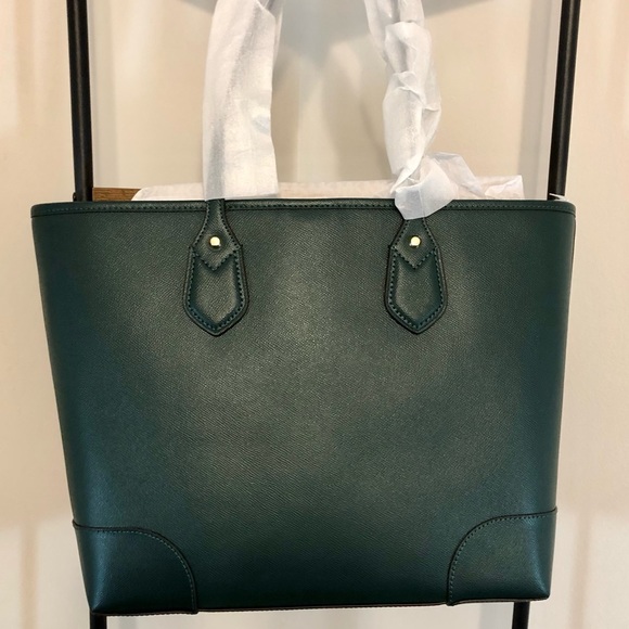 Michael Kors Saylor Large Leather Tote, Dark Atlantic - Picture 2 of 9